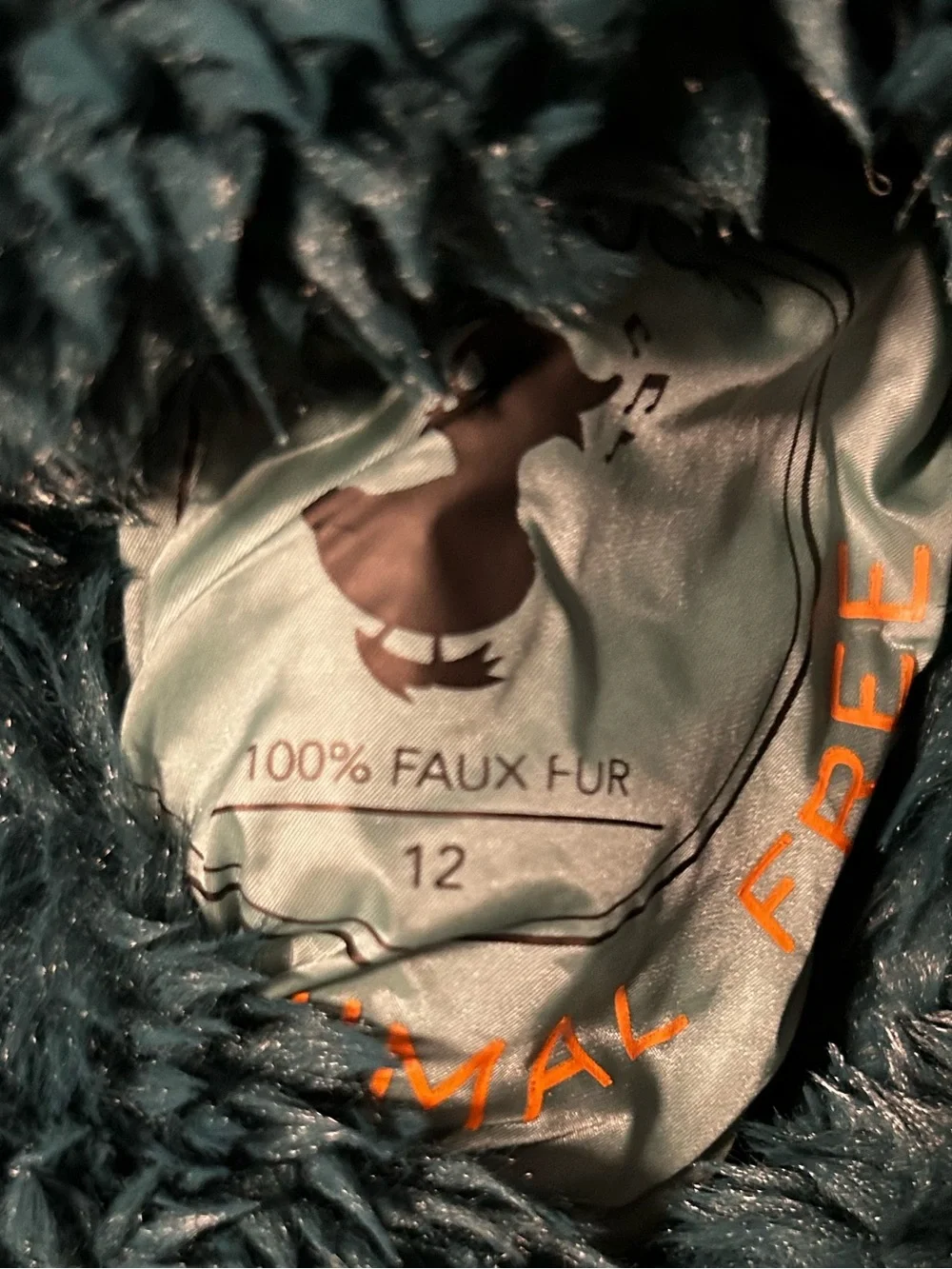 NORDSTROM Save the Duck girls green faux fur reversible jacket 10